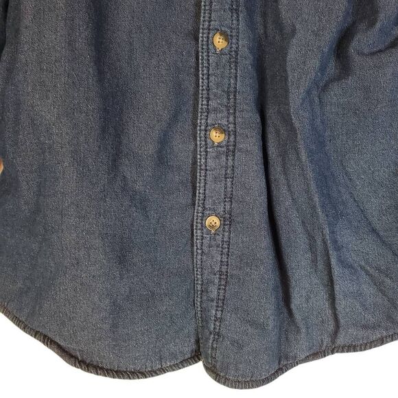 Wrangler Sherpa Lined Denim Shirt Jacket Shacket M Medium Blue - Picture 3 of 14